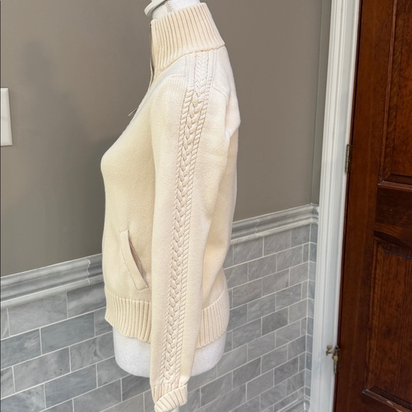 Ralph Lauren Beige Zip-Up Cardigan - Picture 3 of 6